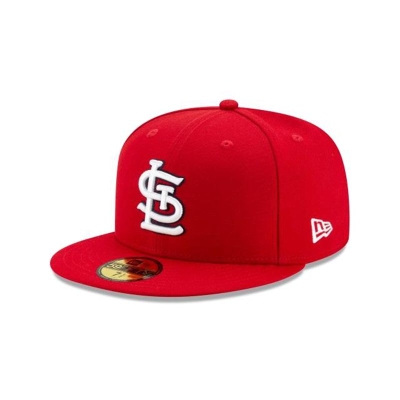 Red St. Louis Cardinals Hat - New Era MLB Authentic Collection 59FIFTY Fitted Caps USA5407681